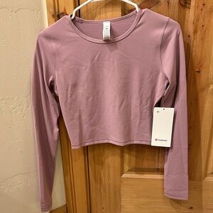 lululemon athletica Mauve Wunder Train Cropped Long Sleeve